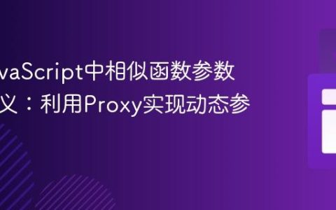 优化JavaScript中相似函数参数重复定义：利用Proxy实现动态参数映射