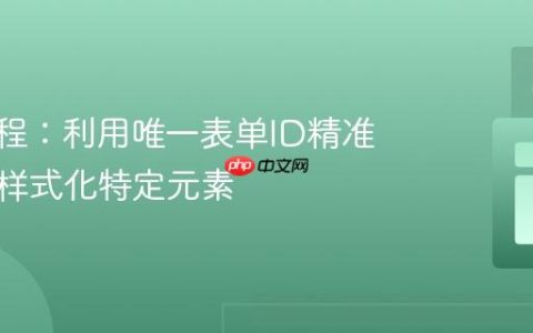 CSS教程：利用唯一表单ID精准定位并样式化特定元素