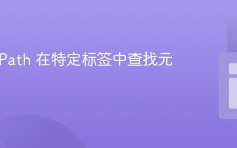 使用 XPath 在特定标签中查找元素