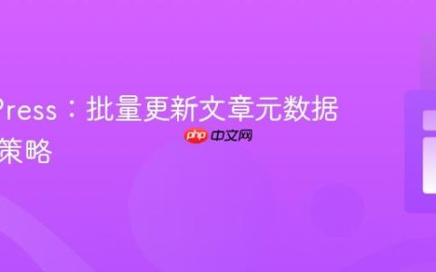 WordPress：批量更新文章元数据的高效策略