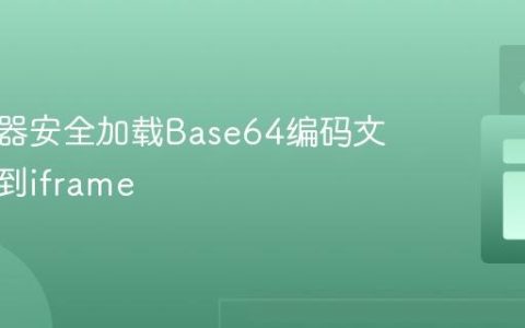 跨浏览器安全加载Base64编码文本内容到iframe