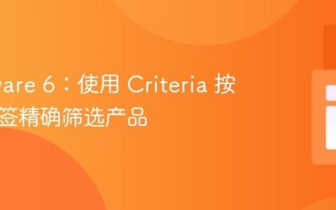 Shopware 6：使用 Criteria 按多个标签精确筛选产品