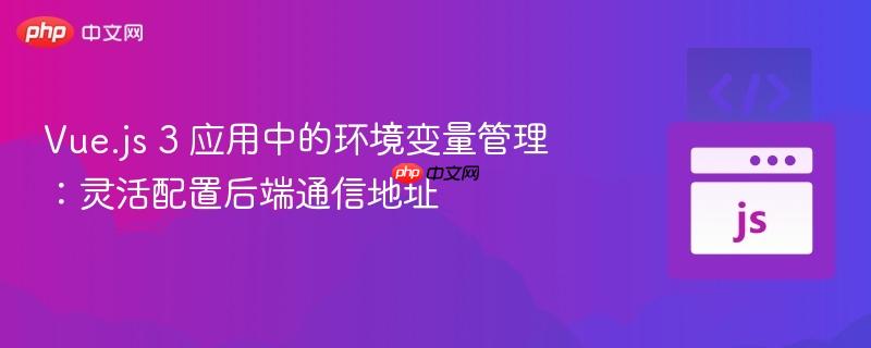 Vue.js 3 应用中的环境变量管理：灵活配置后端通信地址