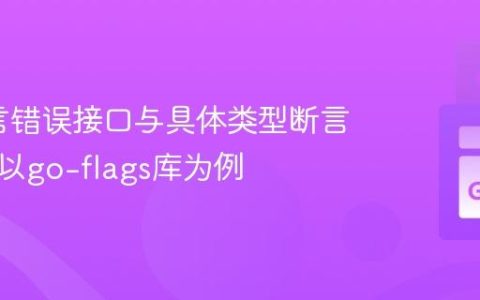Go语言错误接口与具体类型断言实践：以go-flags库为例