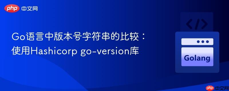 Go语言中版本号字符串的比较:使用Hashicorp go-version库