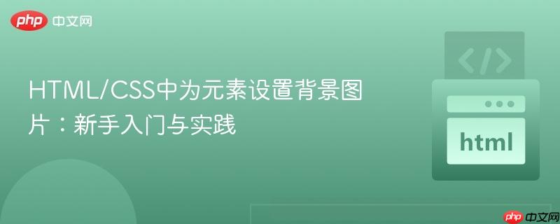 html/css中为元素设置背景图片:新手入门与实践