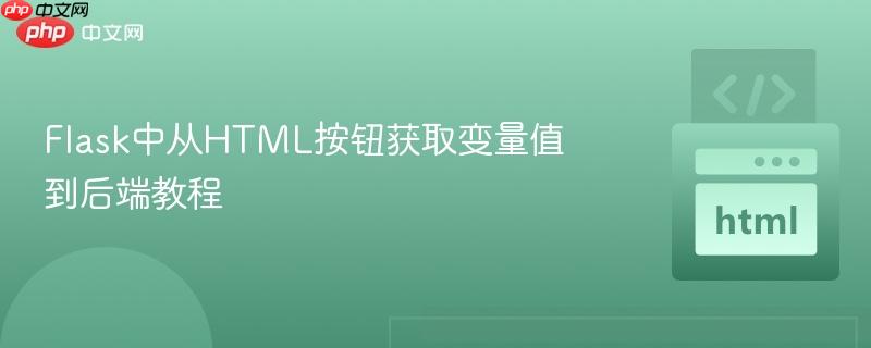 Flask中从HTML按钮获取变量值到后端教程