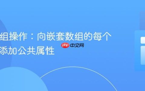 PHP数组操作：向嵌套数组的每个子元素添加公共属性