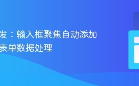 前端开发：输入框聚焦自动添加前缀与表单数据处理