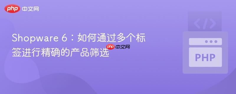 shopware 6:如何通过多个标签进行精确的产品筛选