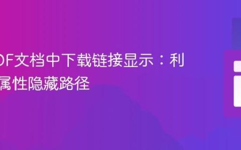 优化PDF文档中下载链接显示：利用title属性隐藏路径