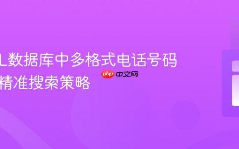 MySQL数据库中多格式电话号码字段的精准搜索策略