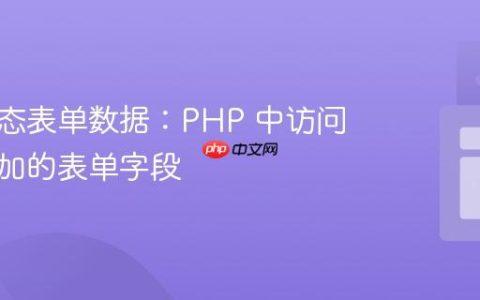 处理动态表单数据：PHP 中访问动态添加的表单字段