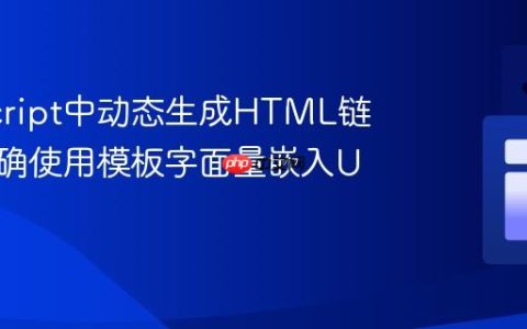 JavaScript中动态生成HTML链接：正确使用模板字面量嵌入URL