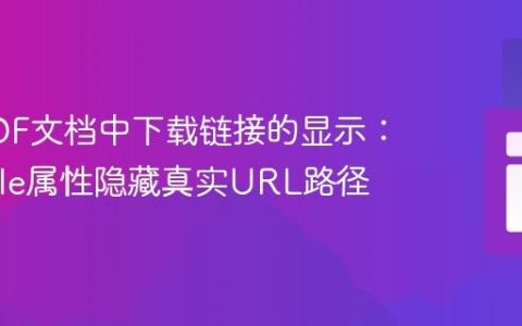 优化PDF文档中下载链接的显示：利用title属性隐藏真实URL路径