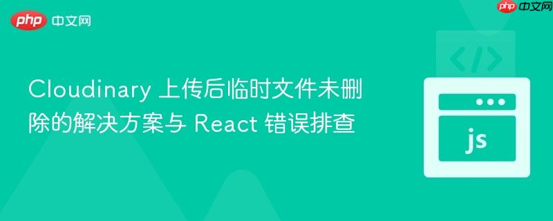 cloudinary 上传后临时文件未删除的解决方案与 react 错误排查