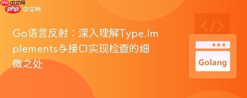 Go语言反射:深入理解Type.Implements与接口实现检查的细微之处
