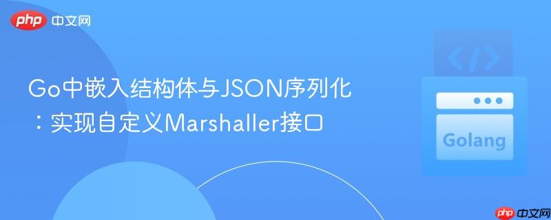 go中嵌入结构体与json序列化:实现自定义marshaller接口