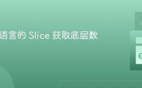 从 Go 语言的 Slice 获取底层数组