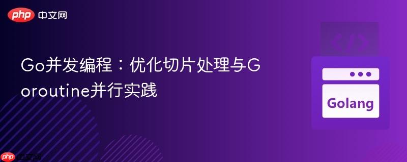 Go并发编程:优化切片处理与Goroutine并行实践