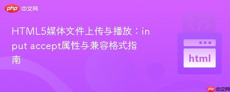 HTML5媒体文件上传与播放：input accept属性与兼容格式指南