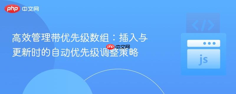 高效管理带优先级数组:插入与更新时的自动优先级调整策略