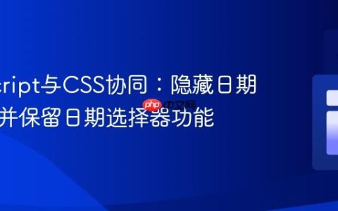 JavaScript与CSS协同：隐藏日期输入框并保留日期选择器功能