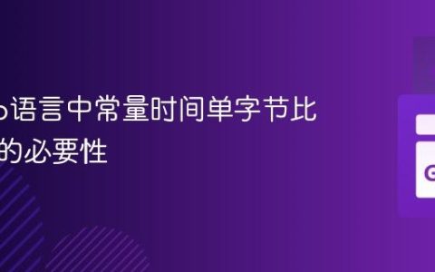 理解Go语言中常量时间单字节比较函数的必要性