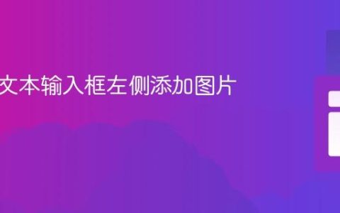 如何在文本输入框左侧添加图片？