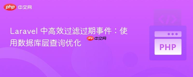 Laravel 中高效过滤过期事件:使用数据库层查询优化