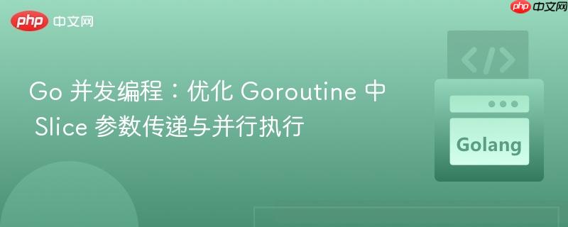 Go 并发编程:优化 Goroutine 中 Slice 参数传递与并行执行