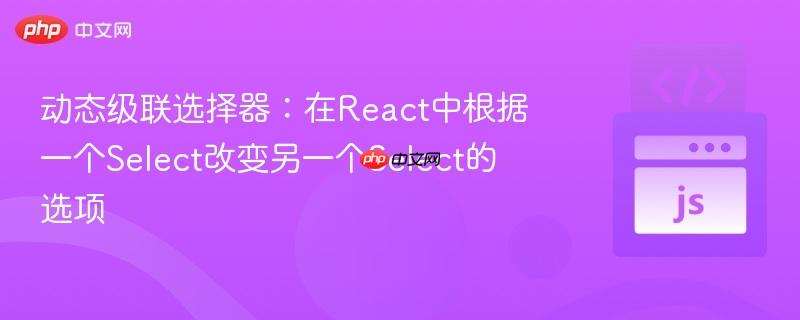 动态级联选择器:在React中根据一个Select改变另一个Select的选项
