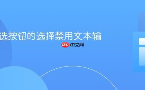 根据单选按钮的选择禁用文本输入框