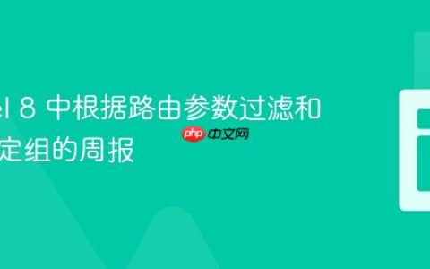 Laravel 8 中根据路由参数过滤和创建特定组的周报