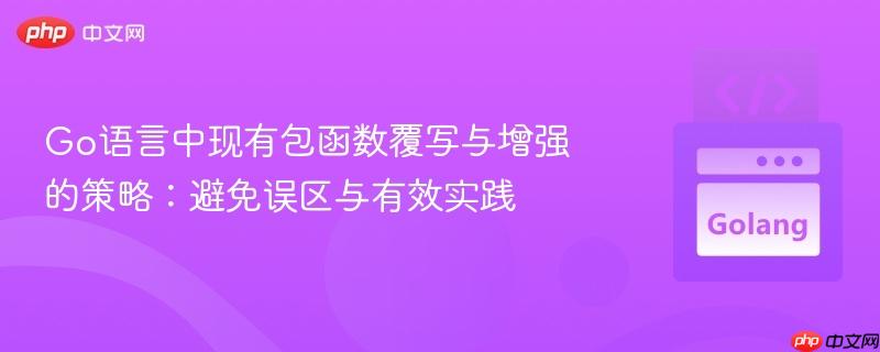 Go语言中现有包函数覆写与增强的策略:避免误区与有效实践