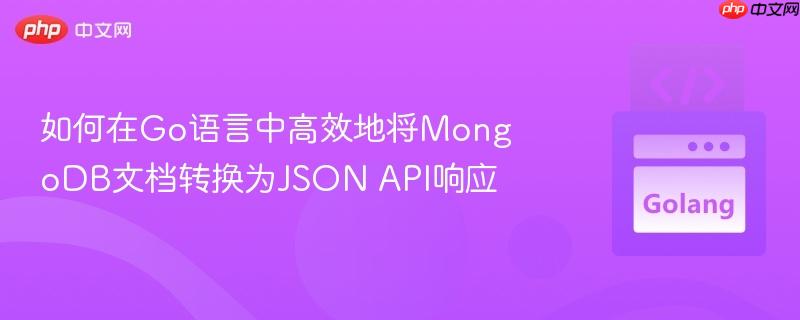 如何在Go语言中高效地将MongoDB文档转换为JSON API响应