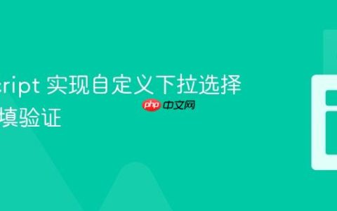 JavaScript 实现自定义下拉选择框的必填验证