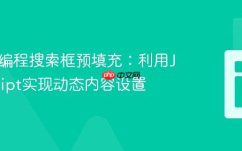 谷歌可编程搜索框预填充：利用JavaScript实现动态内容设置