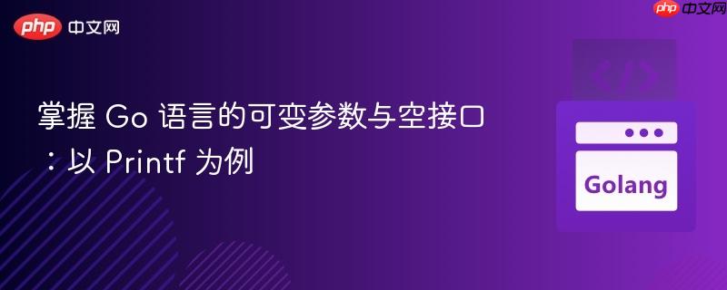 掌握 Go 语言的可变参数与空接口:以 Printf 为例