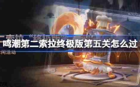 鸣潮第二索拉终极版第五关怎么过-鸣潮第二索拉终极版第五关攻略