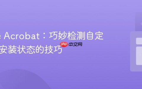 Adobe Acrobat：巧妙检测自定义图章安装状态的技巧