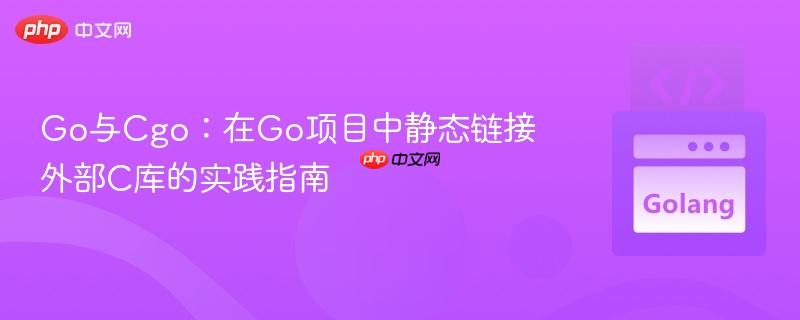 Go与Cgo:在Go项目中静态链接外部C库的实践指南