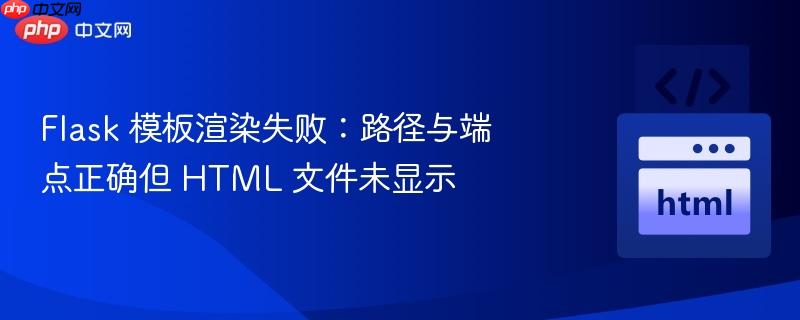 flask 模板渲染失败:路径与端点正确但 html 文件未显示
