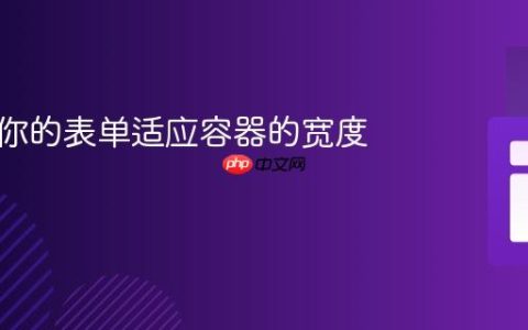 如何使你的表单适应容器的宽度？
