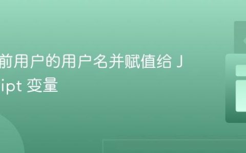 获取当前用户的用户名并赋值给 JavaScript 变量