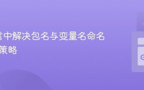 Go语言中解决包名与变量名命名冲突的策略