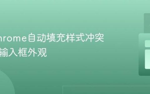 解决Chrome自动填充样式冲突：定制输入框外观