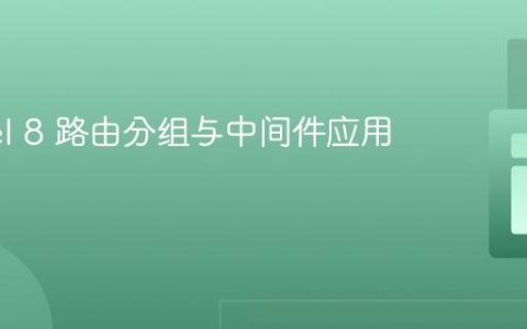 Laravel 8 路由分组与中间件应用指南