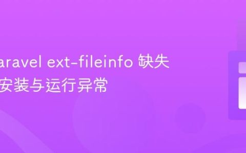 解决 Laravel ext-fileinfo 缺失导致的安装与运行异常