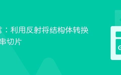 Go语言：利用反射将结构体转换为字符串切片